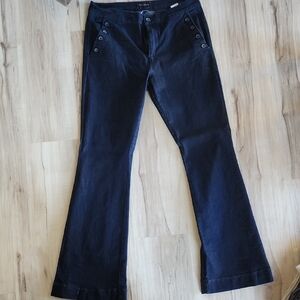 Stylish Navy Blue Flared Pants